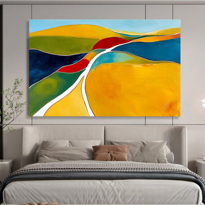 Colorful Rolling Hills Art for Family - Friendly Restaurant & Cheerful Playroom SC069