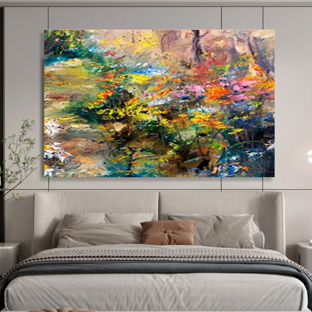 Colorful Garden Oil Painting for Cheerful Dining Room DLZ2748