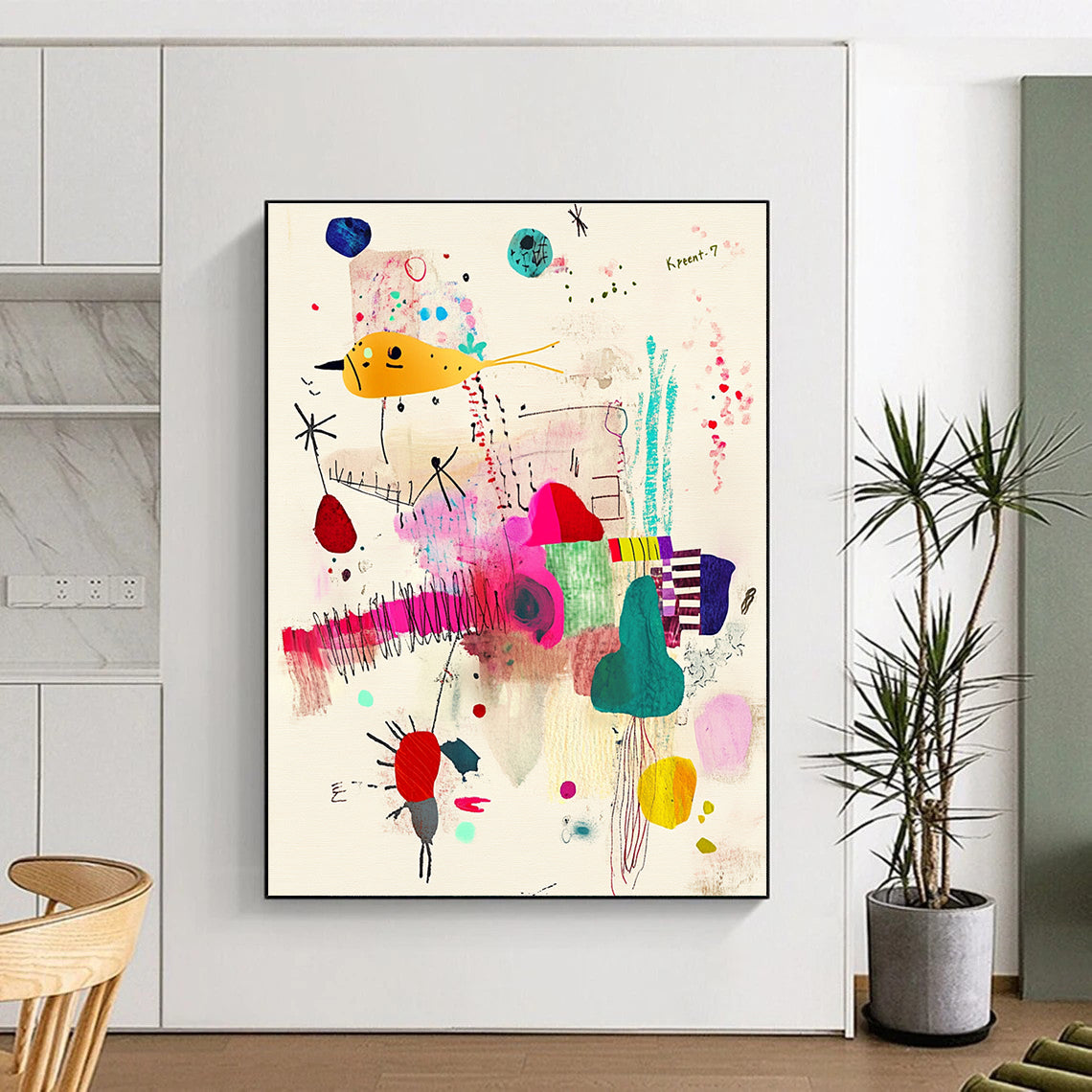 Whimsical Creature Art for Eclectic Home Library & Art Gallery Corner STSC1235