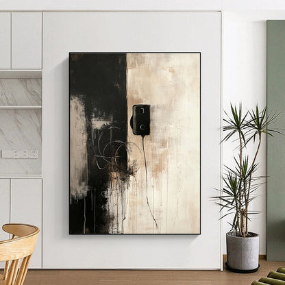 Minimalist Black & Beige Art for Gallery & Minimalist Home STSC727