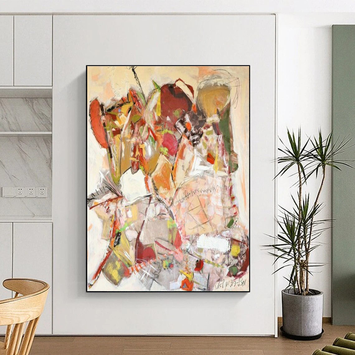 Colorful Collage Abstract Art for Creative Studio & Art - Centric Café DLZ2080