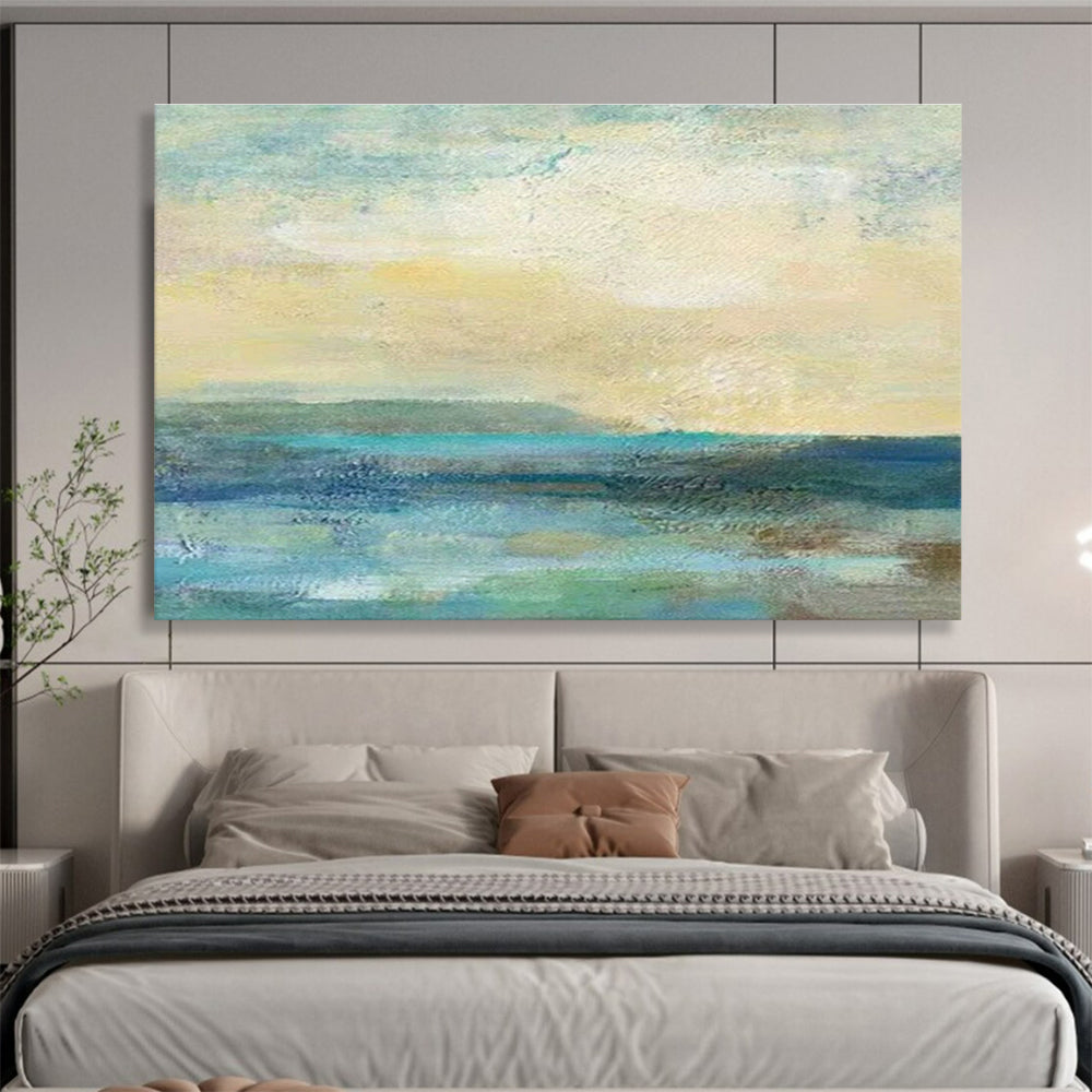 Light - Color Seaside Abstract Art for Relaxing Beach House DLZ2819