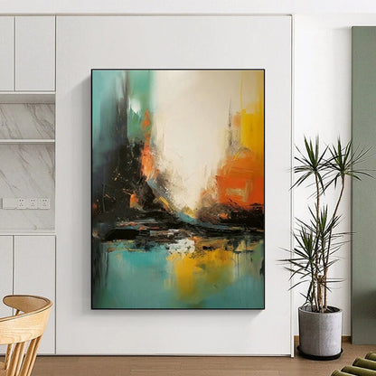 Urban Color Clash Abstract for Rooftop Art Gallery & Industrial - Chic Loft DLZ0935
