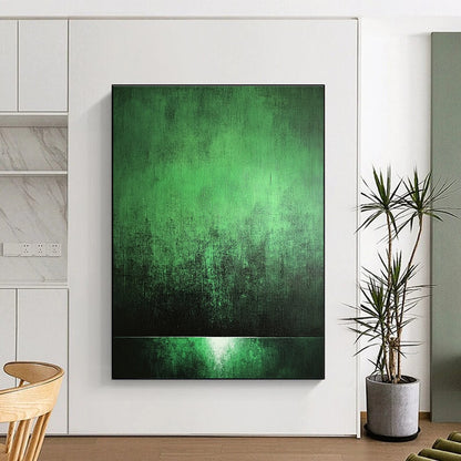 Gradient Green Abstract for Minimalist Home Bedroom & Nature - themed Art Café STSC1007