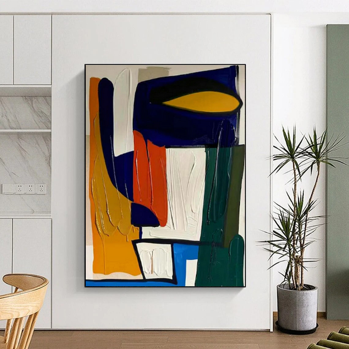 Bold Color Block Abstract Art for Contemporary Office & Art Gallery Pop - Up DLZ1463