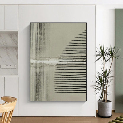Industrial - Chic Striped Art for Loft Café & Minimalist Office DLZ1381