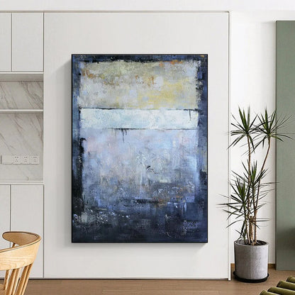 Light Blue Abstract Block Art for Dining Room & Hotel Lobby DLZ2275