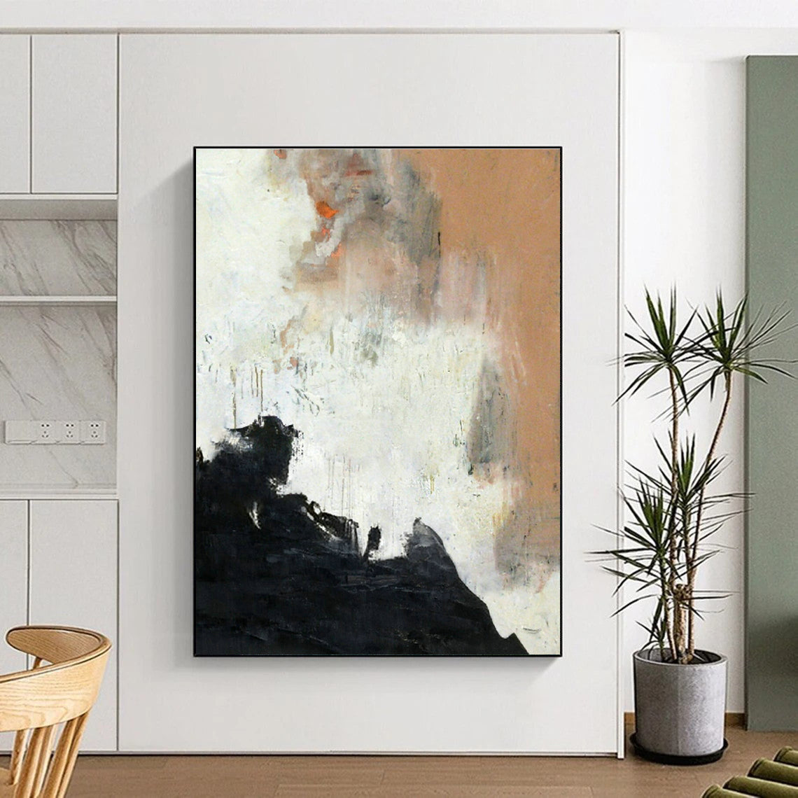 Abstract Landscape Art for Rustic Home Library & Nature - Inspired Café DLZ2061