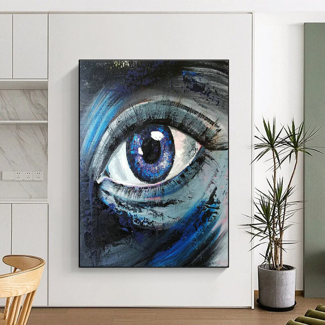 Blue Eye Painting for Art - Themed Bedroom & Psych - Inspired Lounge DLZ2105