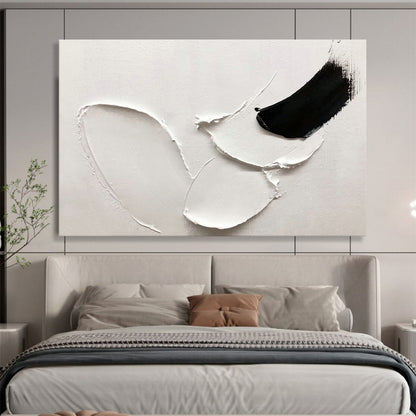 Black - White Textured Art for Minimalist Home Office Focus Zones DLZ3293