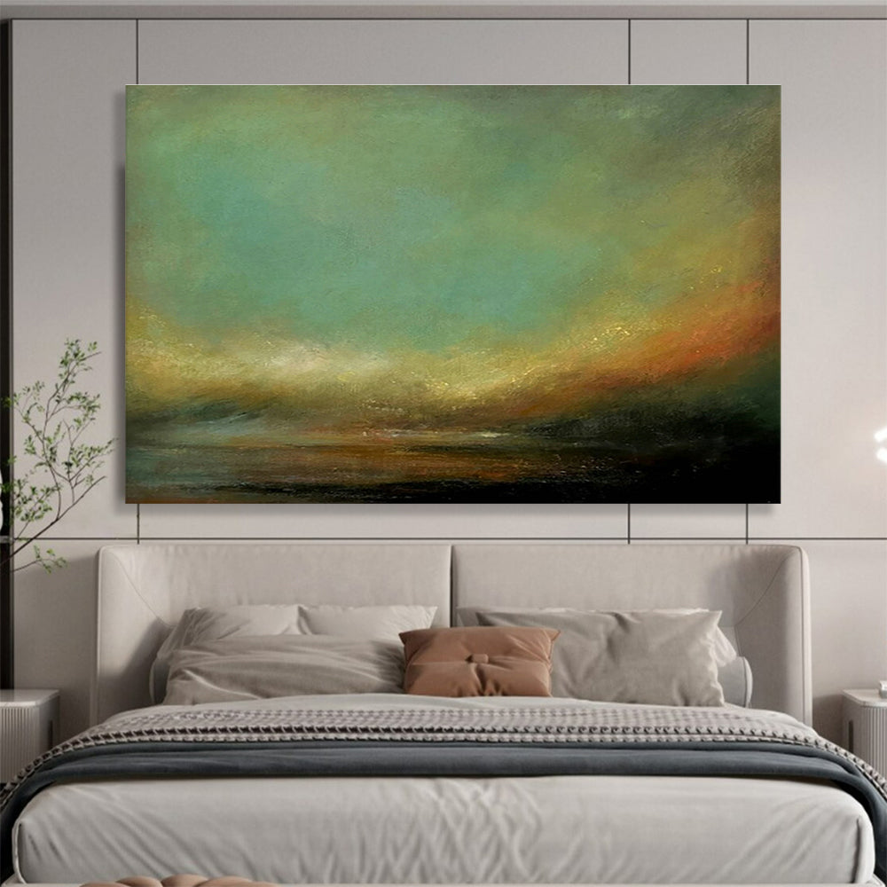 Gradient Landscape Oil Painting for Modern Art Gallery Minimalist Spaces DLZ3162