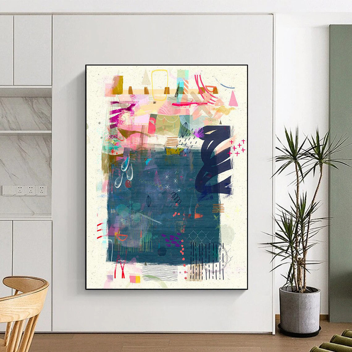 Colorful Abstract Art for Creative Agency Open - Plan Offices DLZ0173