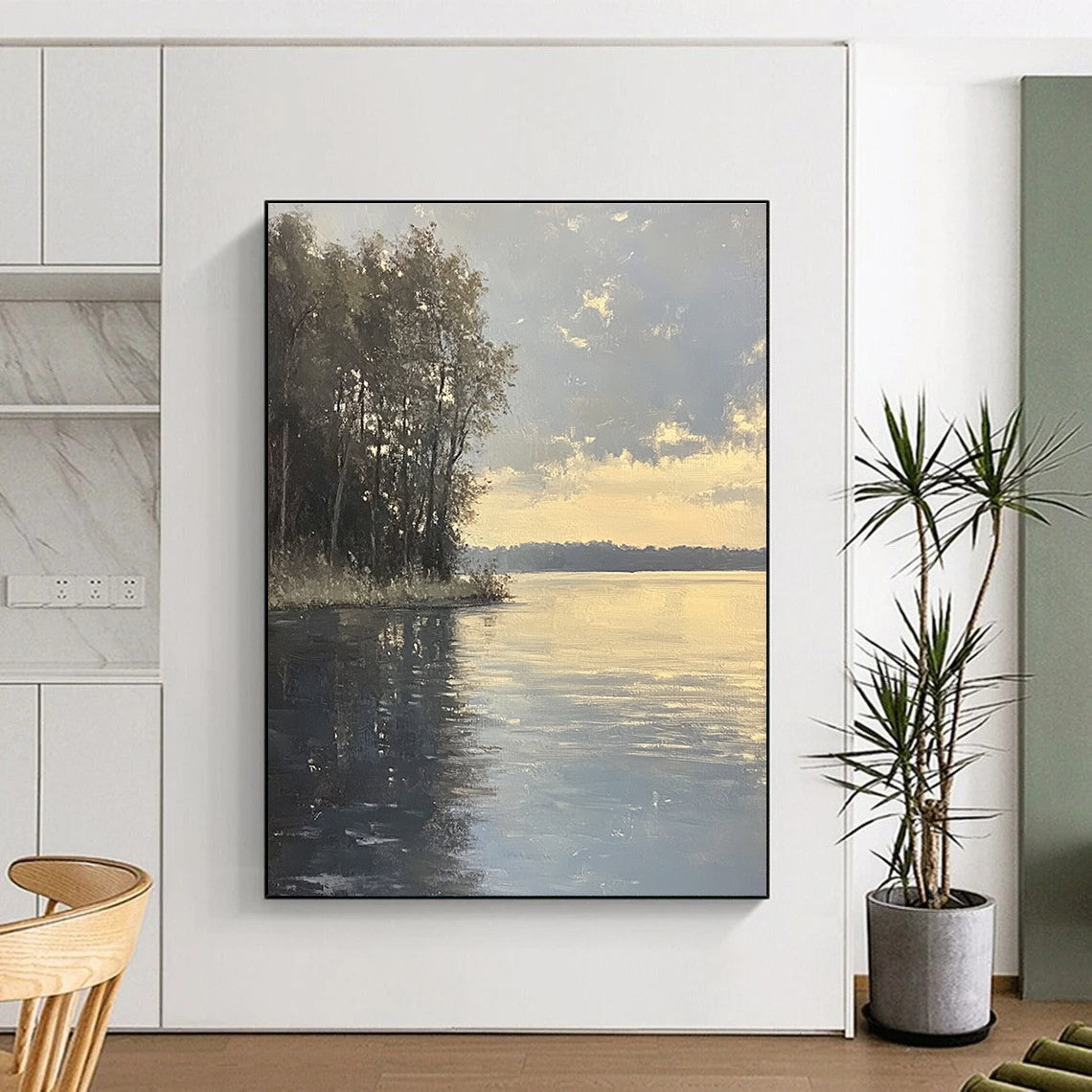 Lake at Dusk for Nature - Inspired Spa & Rustic Home Office STSC885