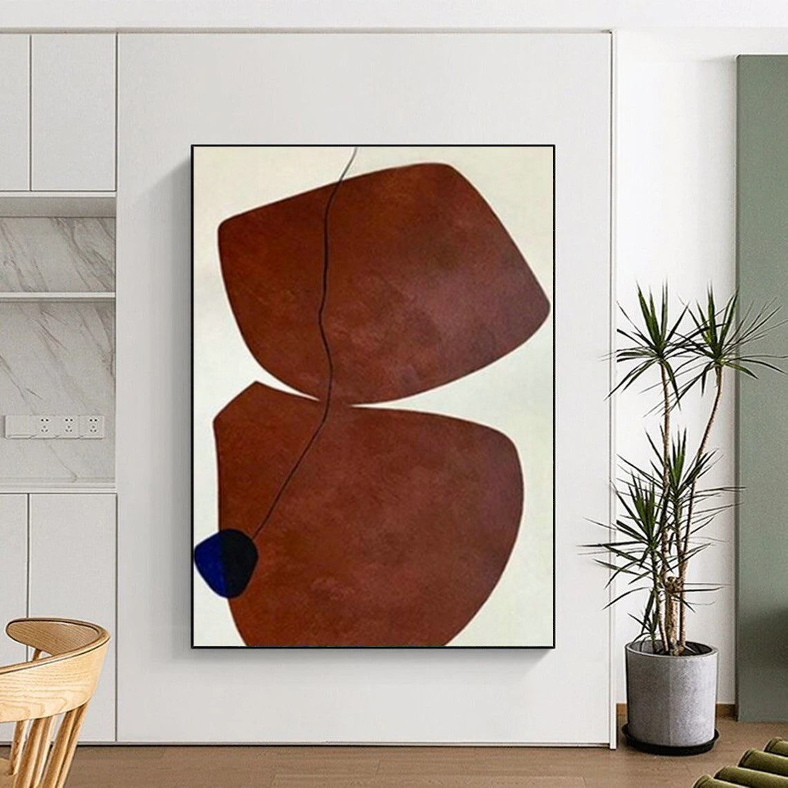 Organic Brown - White Art for Botanical Garden Café & Bedroom DLZ2019