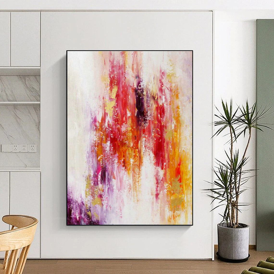 Colorful Cascade Abstract Art for Luxury Hotel Lobby Atriums DLZ0060