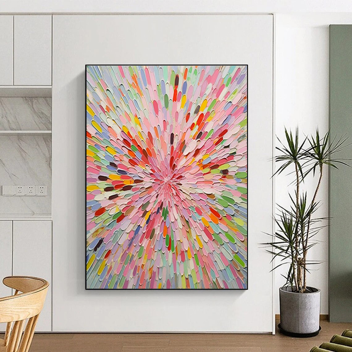 Colorful Petal Burst Art for Garden - Themed Nursery & Floral Event Venue DLZ1558
