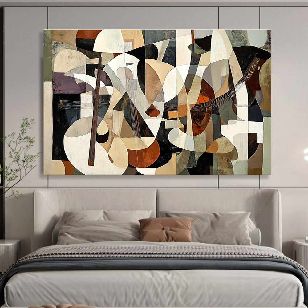Cubist Musical Instruments Art for Music Studio & Art Gallery Café SC395