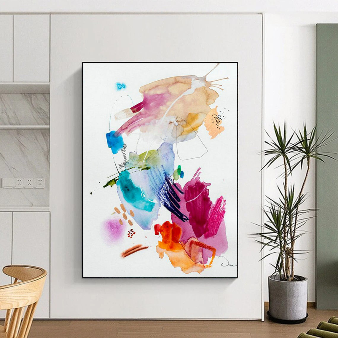 Watercolor Splash Abstract Art for Art Studio Creative Zones DLZ0085