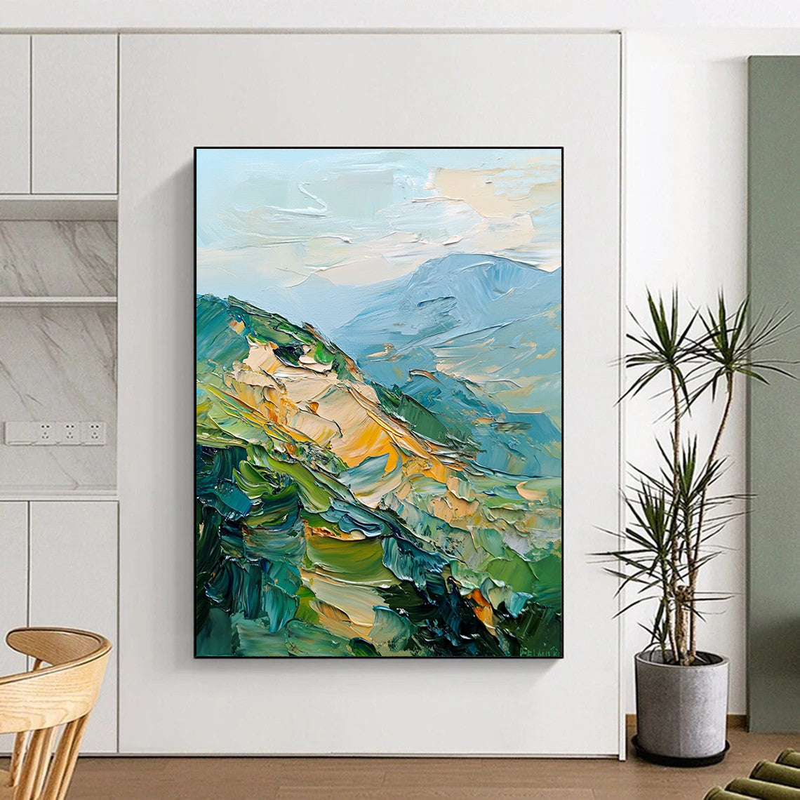 Textured Mountain Vista for Nature - Lover’s Living Room & Art - Centric Café STSC192