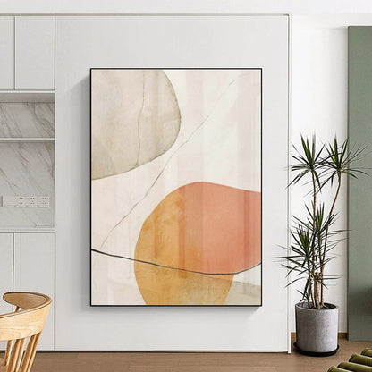 Pink - Orange Geometric Abstract Art for Feminine Boutique & Creative Studio DLZ1958