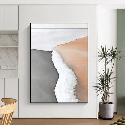 Minimalist Beach Scene for Scandinavian - Style Home & Coastal Office STSC550