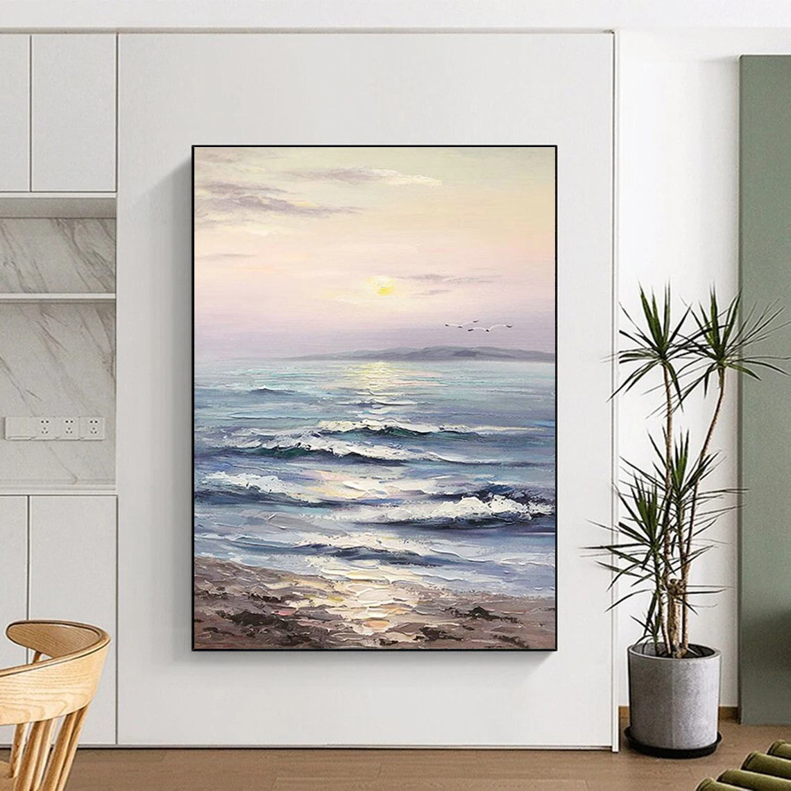 Serene Seaside Sunset Art for Beach House & Spa DLZ2296