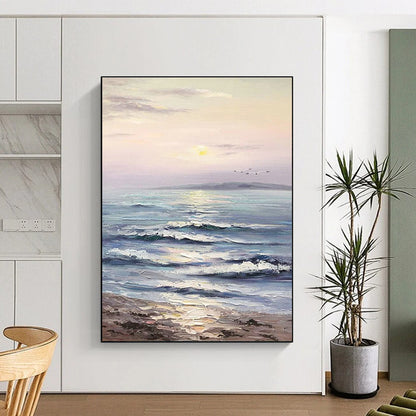 Serene Seaside Sunset Art for Beach House & Spa DLZ2296