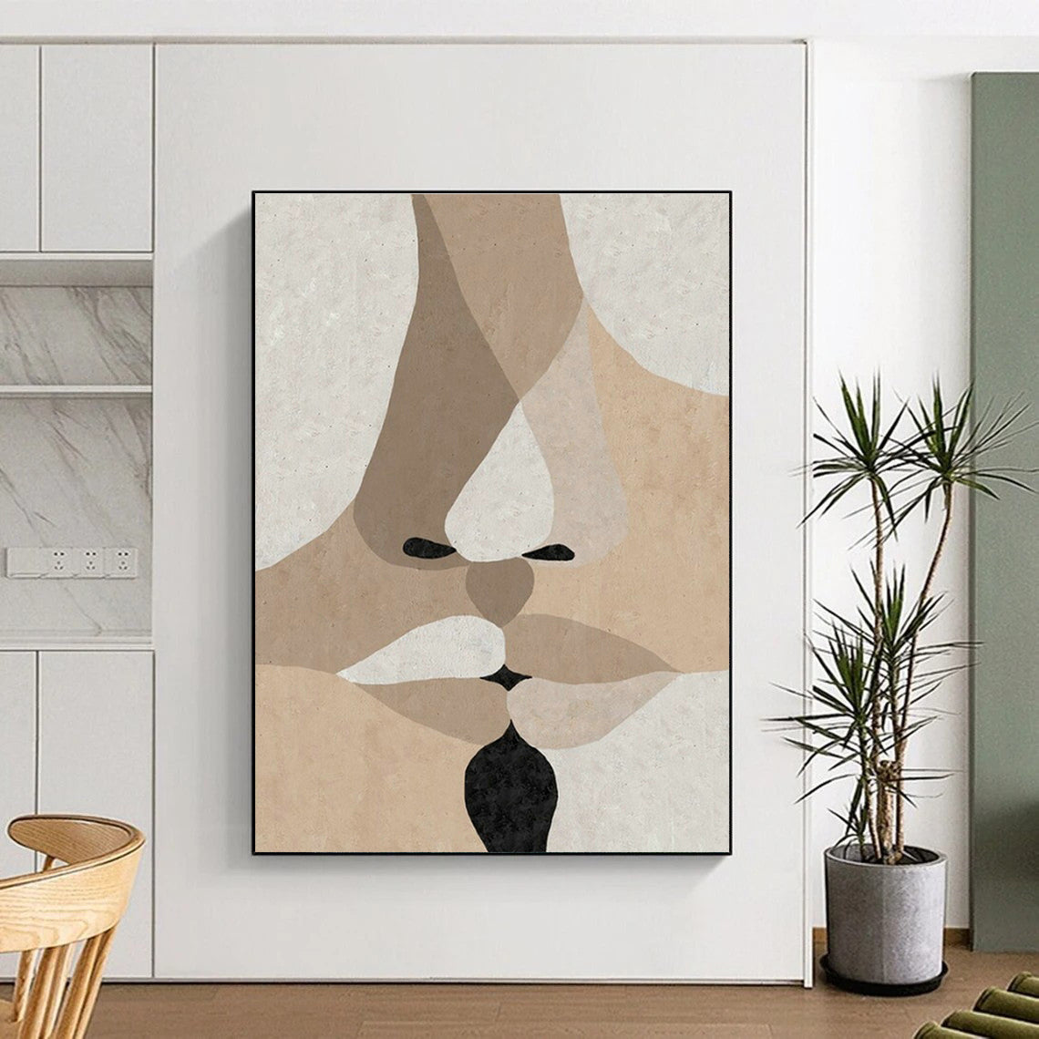 Abstract Face Collage Art for Bohemian Café & Art - Inspired Bedroom DLZ2065