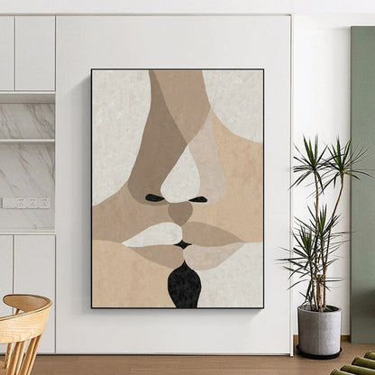 Abstract Face Collage Art for Bohemian Café & Art - Inspired Bedroom DLZ2065