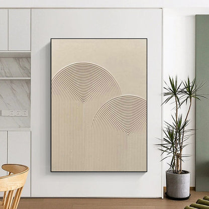 Light Brown Wave - Texture Art for Minimalist Home Study Desks DLZ0233