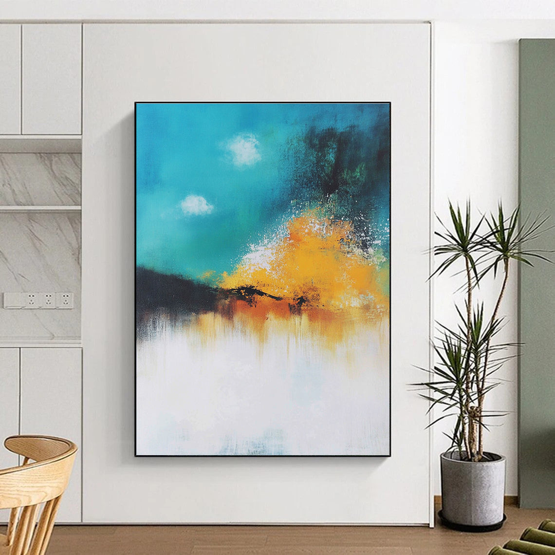 Colorful Abstract Sky and Field for Bohemian Bedroom & Creative Studio STSC643