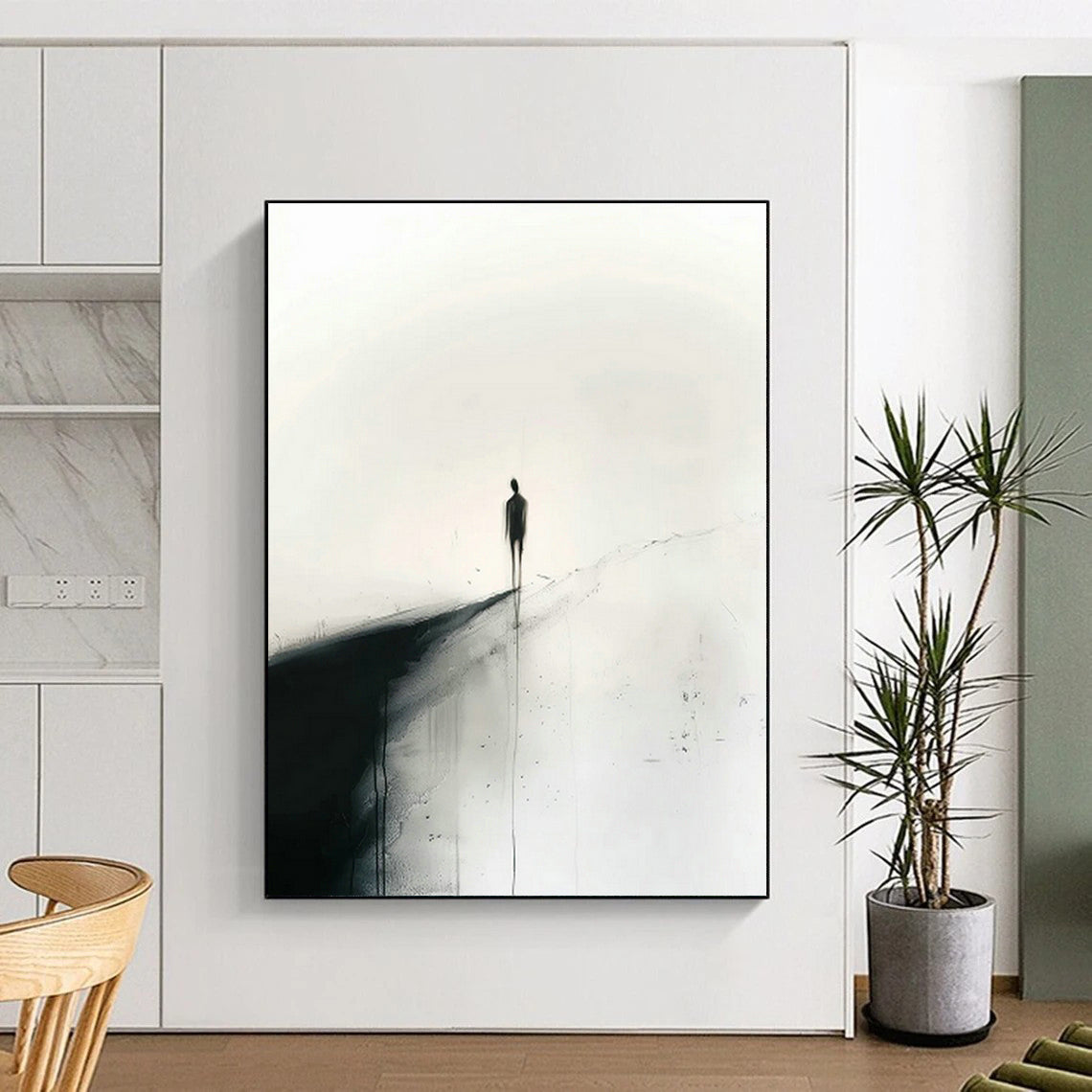 Lonely Figure Silhouette Art for Bedroom & Meditation Room DLZ0423
