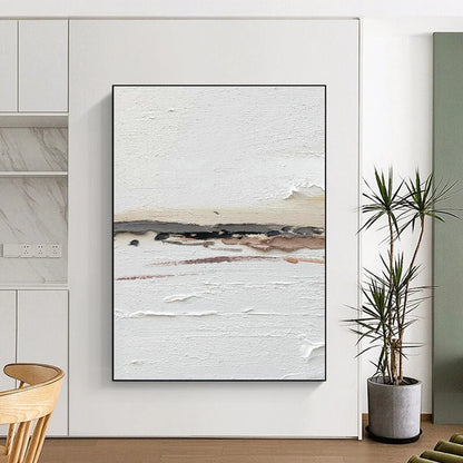 White - Based Abstract Art for Minimalist Home & Yoga Studio DLZ2364