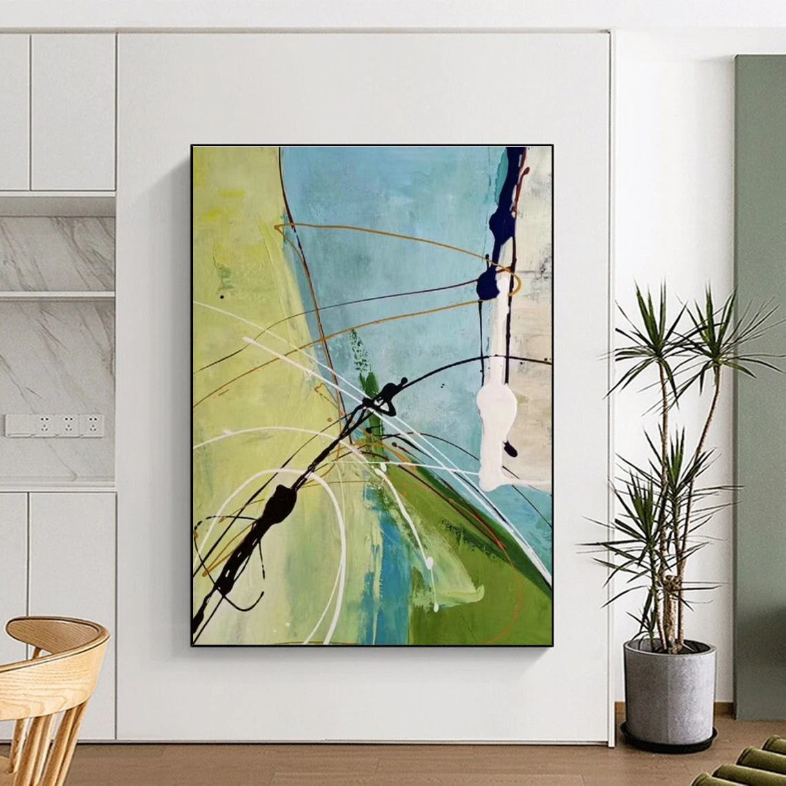 Line Abstract Art for Bohemian Home Yoga Studios DLZ0275