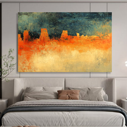 Textured Cityscape Art for Industrial Loft & Art - focused Urban Apartment SC165