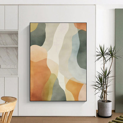 Colorful Wavy Abstract Art for Bohemian Café & Playful Kids' Room DLZ1641