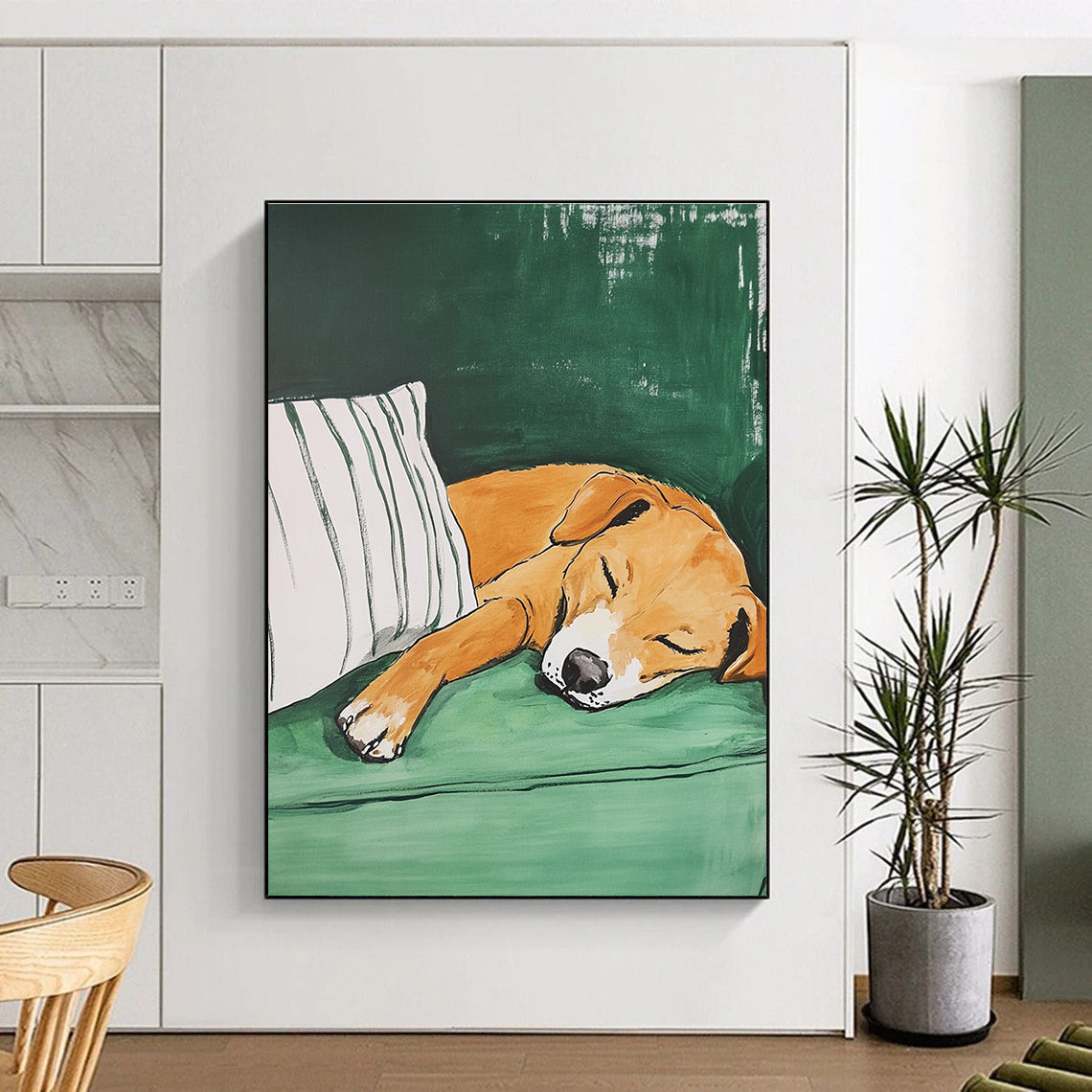 Sleeping Dog for Cozy Family Room & Pet - Lover’s Bedroom STSC1188