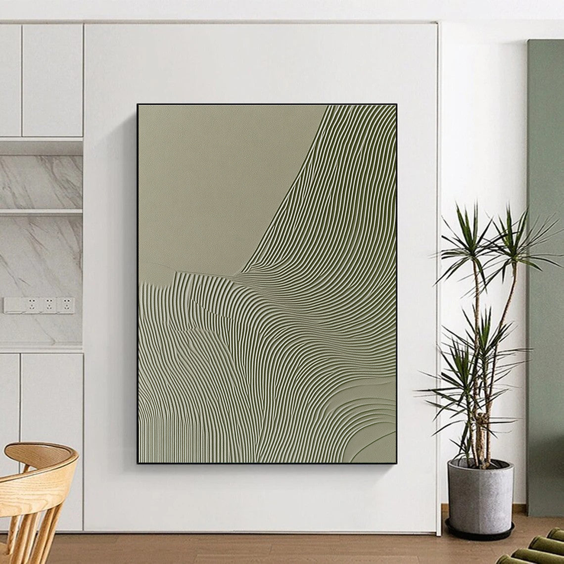 Textured Wave Patterns for Modern Minimalist Living Room & Architectural Design Studio STSC998