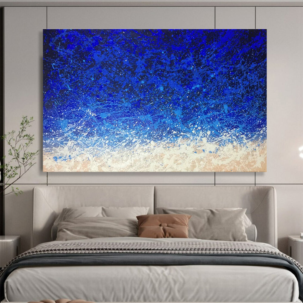 Blue - White Splash Art for Coastal Café Nautical - Themed Walls DLZ3228