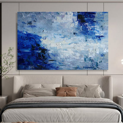 Blue - Toned Abstract Art for Coastal Home Bedroom Relax Corners DLZ3235