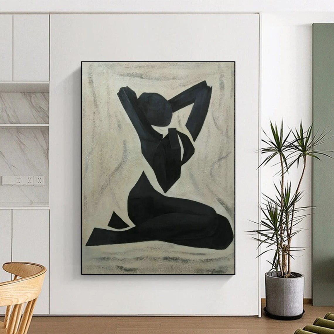 Black Figure Silhouette Art for Modern Dance Studio & Art - Deco Home DLZ1788