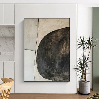 Brown and Black Geometric Collage Art (2) for Bohemian - Inspired Café & Minimalist Gallery DLZ1983