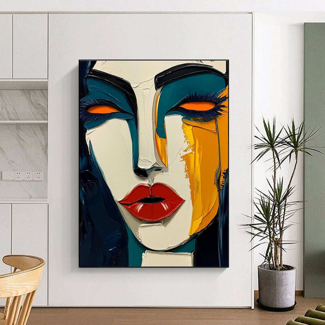 Expressive Abstract Face Art for Salon & Art Gallery STSC049