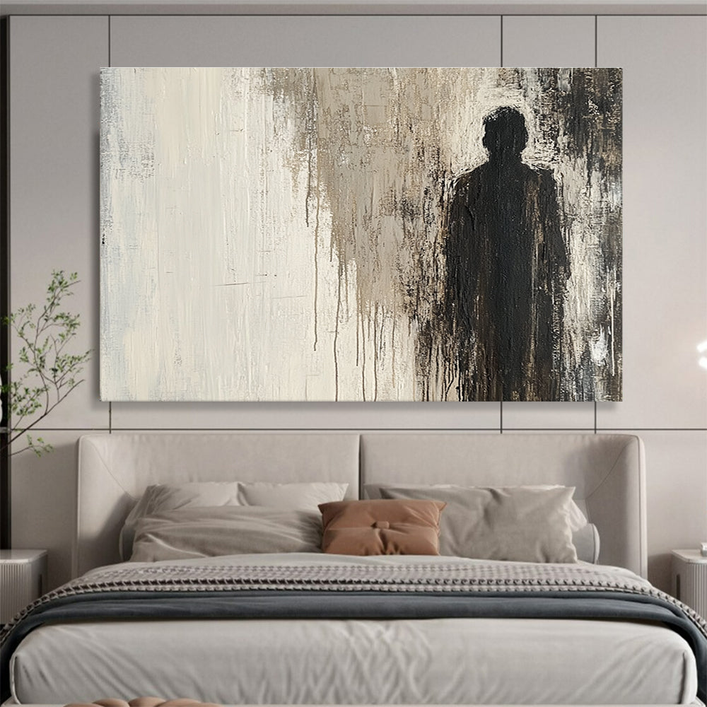 Silhouette in Abstract Texture Art for Contemporary Art Gallery & Thoughtful Library SC051