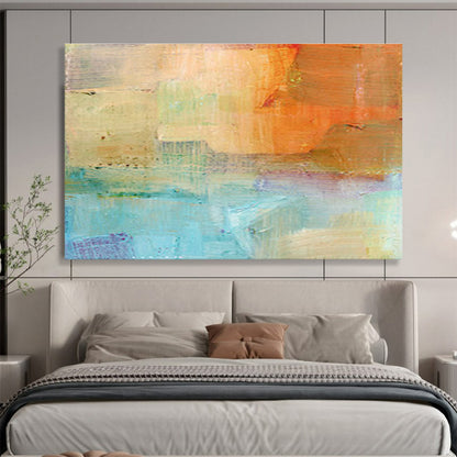 Vibrant Colorful Block Abstract Art to Infuse Liveliness and Energy into Your Kitchen DLZ2785