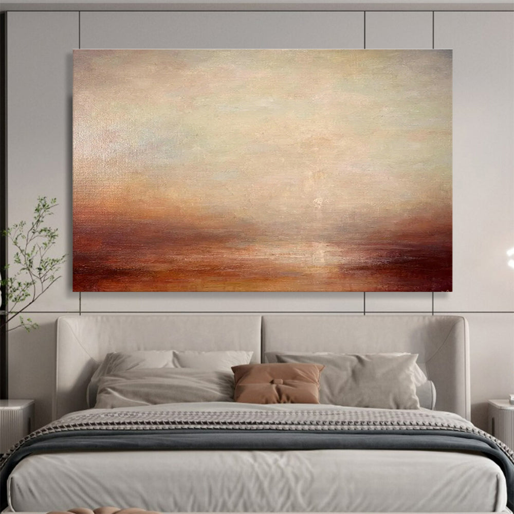 Warm Brown Sea View Art for Desert - Themed Restaurant Private Dining DLZ3159