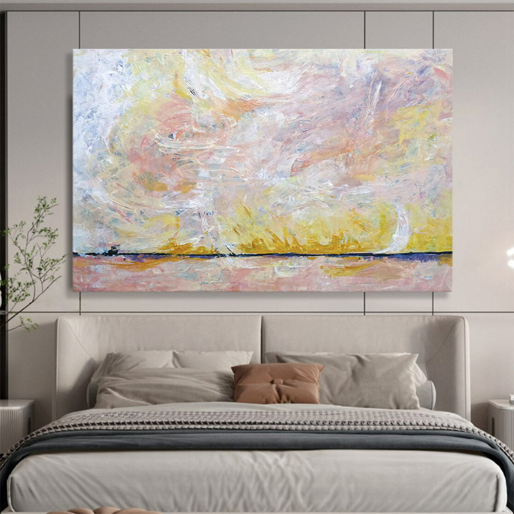 Pink - Yellow Sky Abstract for Romantic Bed and Breakfast DLZ2948