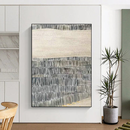 Line - Textured Abstract Art for Minimalist Art Museum & Scandinavian - Style Home Library DLZ1606
