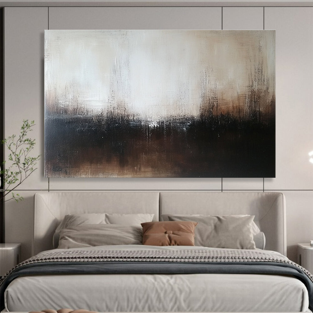 Brown - Toned Abstract Mist Art for Industrial Loft & Meditation Space SC057