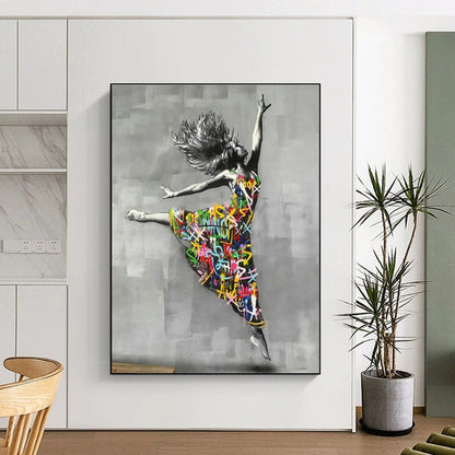 Graffiti - Style Dancer Art for Street Art Café & Dance Studio DLZ2305